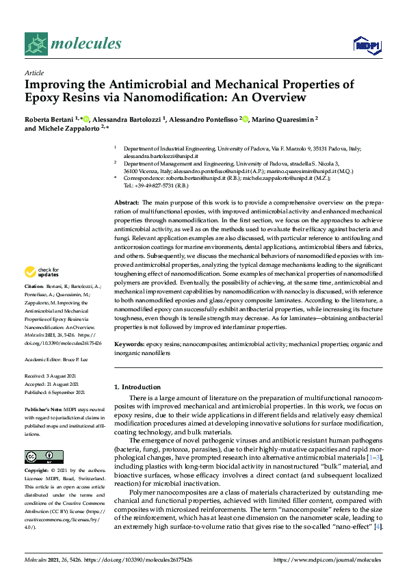 (PDF) Improving the Antimicrobial and Mechanical Properties of Epoxy ...