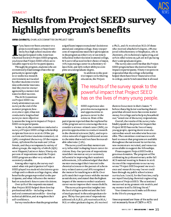 (PDF) Results from Project SEED survey highlight program’s benefits