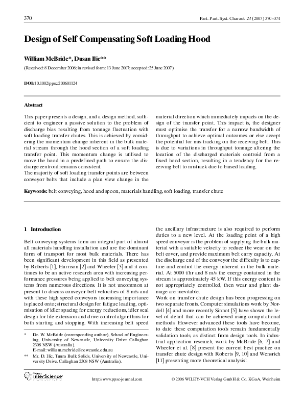 (PDF) Design of Self Compensating Soft Loading Hood Dusan Ilic