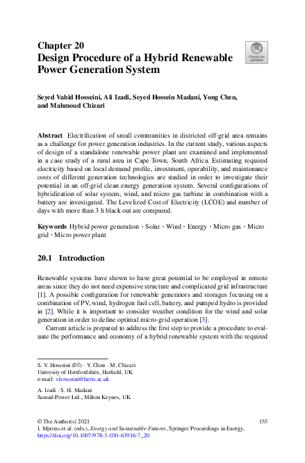(PDF) Design Procedure of a Hybrid Renewable Power Generation System