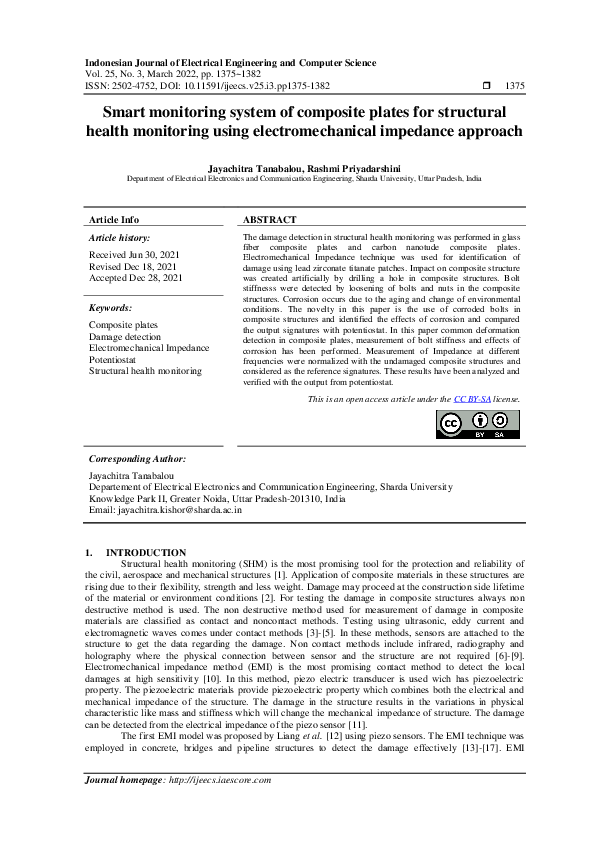 (PDF) Smart monitoring system of composite plates for structural health ...