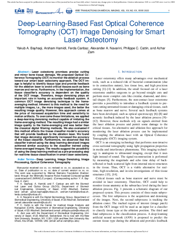 (PDF) Deep-Learning-Based Fast Optical Coherence Tomography (OCT) Image ...