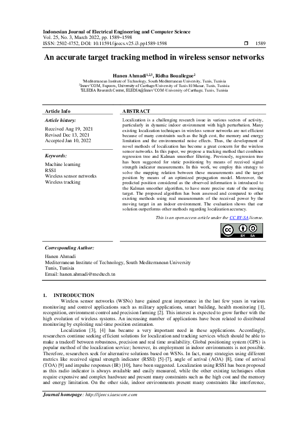 (PDF) An accurate target tracking method in wireless sensor networks