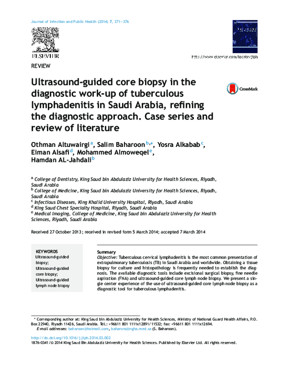 (PDF) Ultrasound-guided core biopsy in the diagnostic work-up of ...