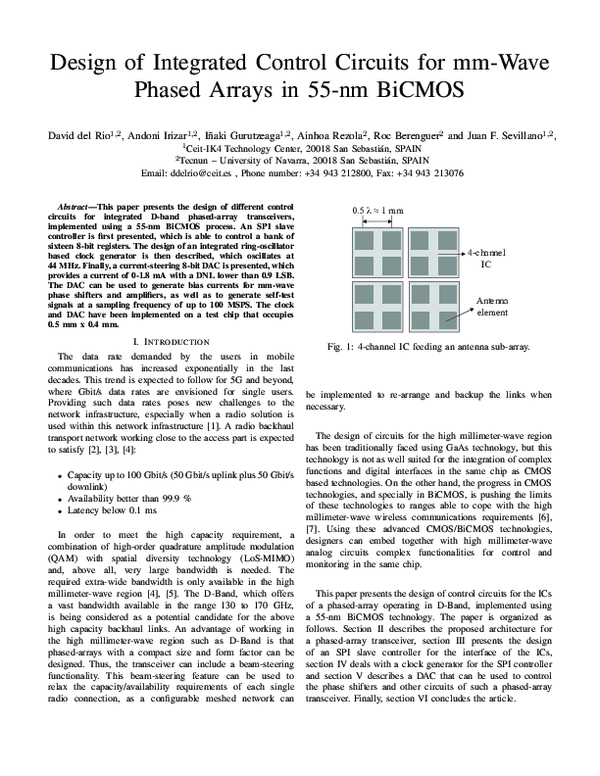 (PDF) Design of Integrated Control Circuits for mm-Wave Phased Arrays ...