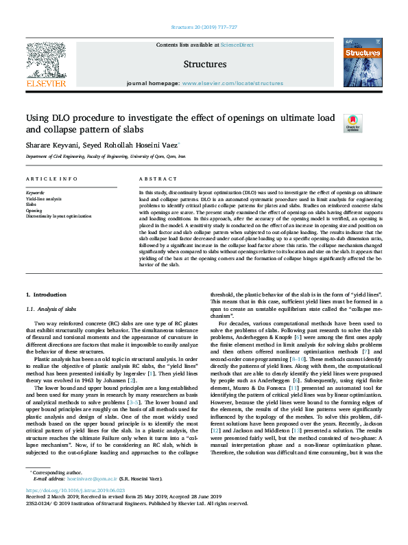 (PDF) Using DLO procedure to investigate the effect of openings on ...