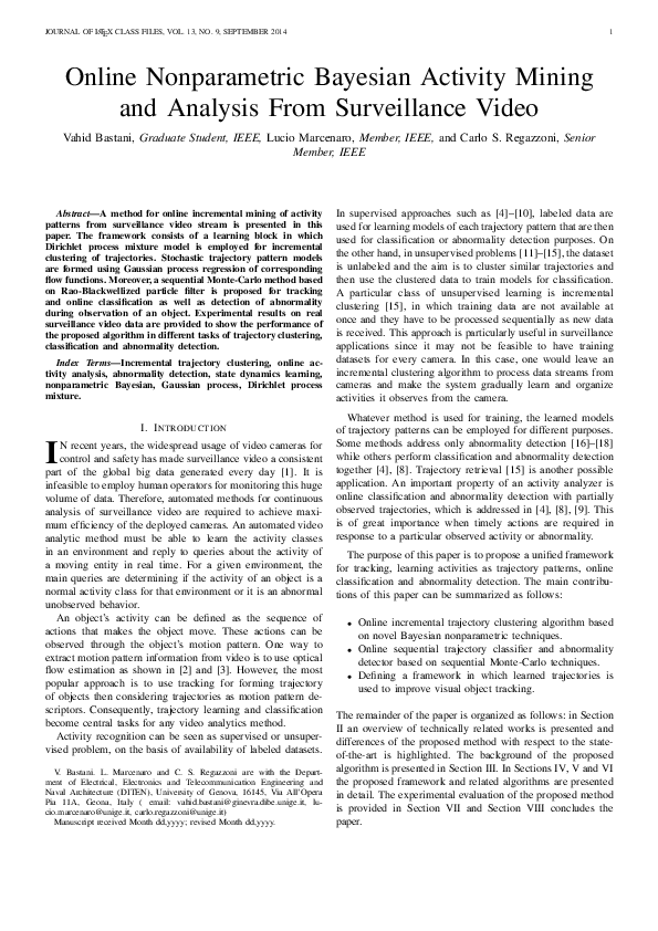(PDF) Online Nonparametric Bayesian Activity Mining and Analysis From ...