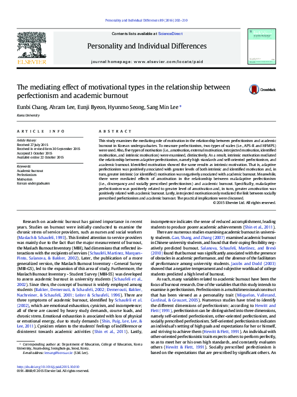 (PDF) The mediating effect of motivational types in the relationship ...