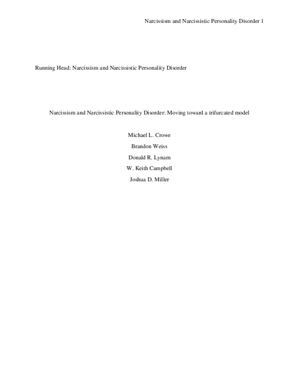 (PDF) Narcissism - Oxford Handbook of PDs