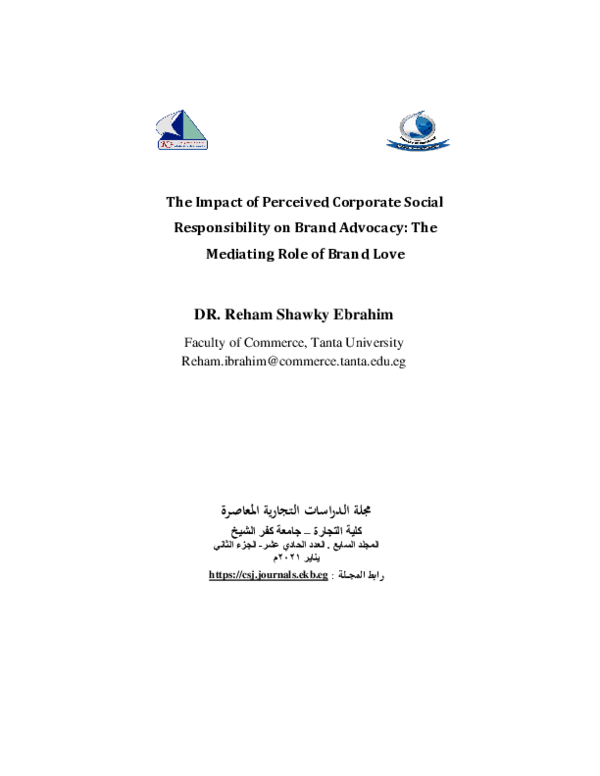 (PDF) The Impact of Perceived Corporate Social Responsibility on Brand ...