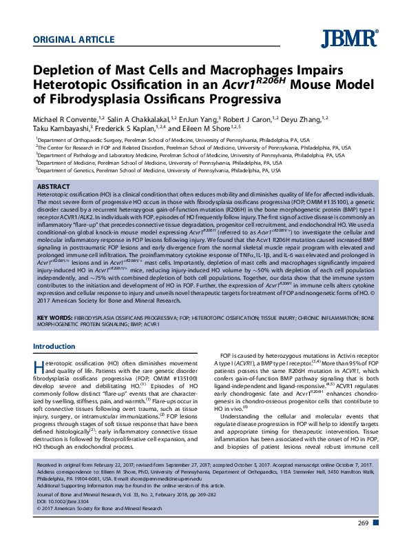 (PDF) Depletion of Mast Cells and Macrophages Impairs Heterotopic ...