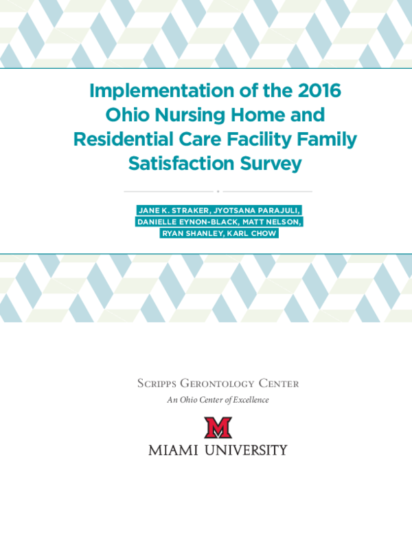 (PDF) Implementation of the 2016 Ohio Nursing Home and Residential Care