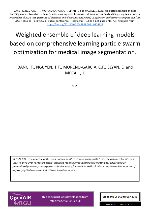 (PDF) Weighted Ensemble of Deep Learning Models based on Comprehensive ...