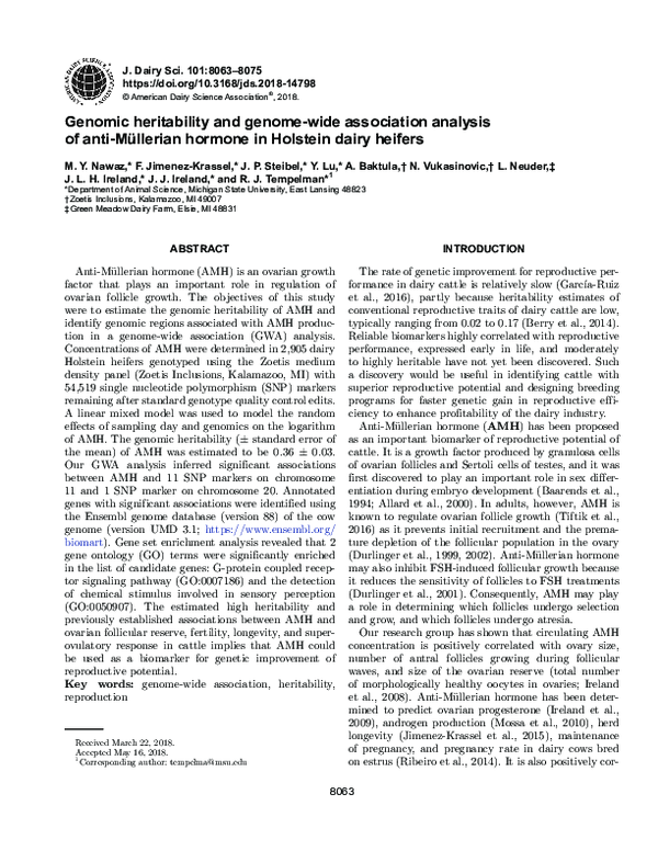 (PDF) Genomic heritability and genome-wide association analysis of anti ...