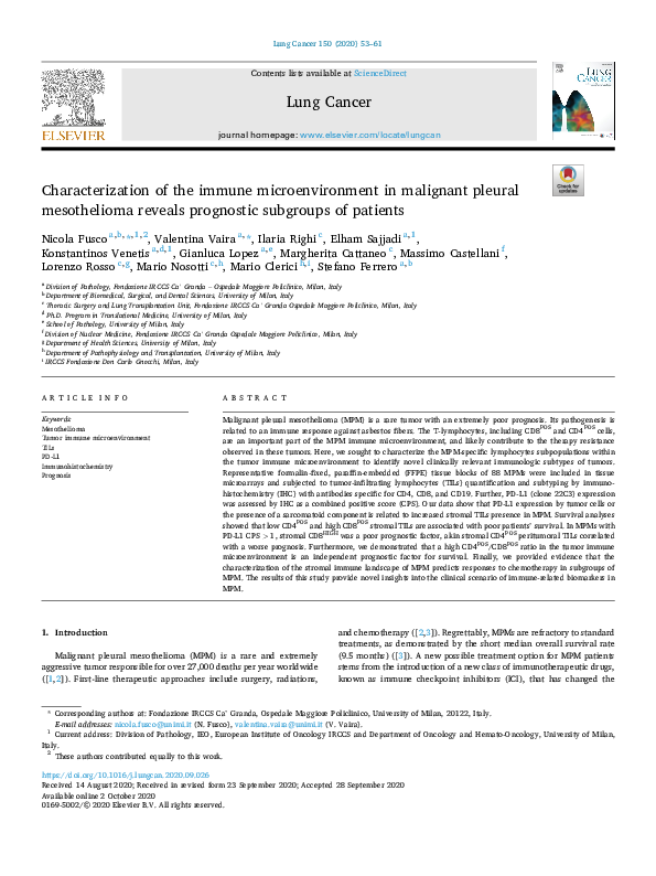 (PDF) Characterization of the Immune Microenvironment in Inflammatory ...