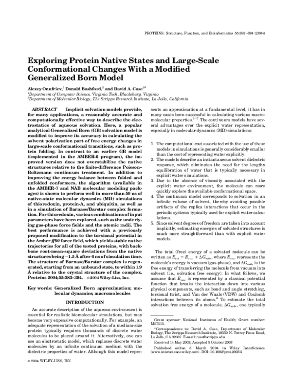 (PDF) Exploring protein native states and large-scale conformational ...