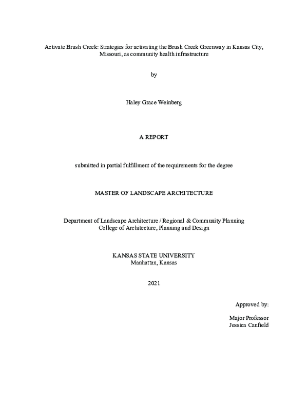 (PDF) Activate Brush Creek Strategies for activating the Brush Creek