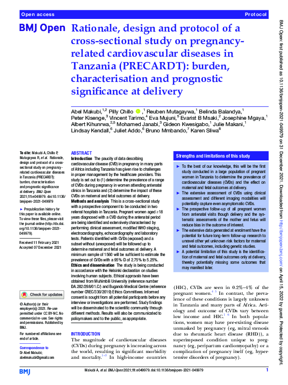 (PDF) Rationale, design and protocol of a cross-sectional study on ...