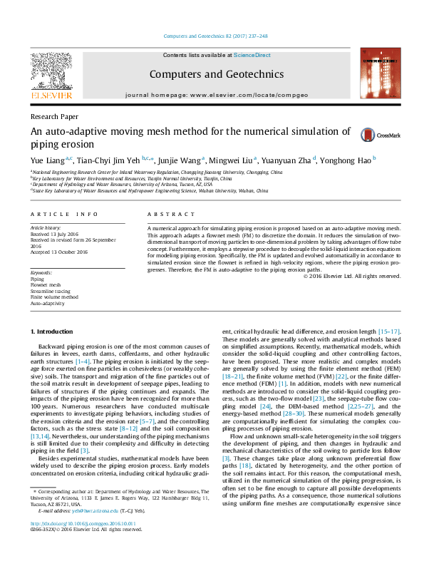 (PDF) An auto-adaptive moving mesh method for the numerical simulation ...
