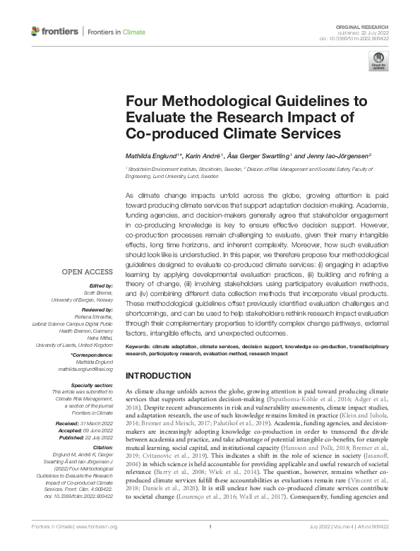 (PDF) Four Methodological Guidelines to Evaluate the Research Impact of ...