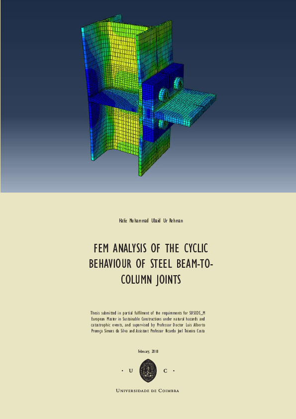 (PDF) FEM Analysis of The Cyclic Behaviour of Steel Beam-to-Column Joints