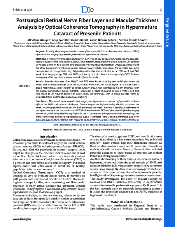 (PDF) Postsurgical Retinal Nerve Fiber Layer and Macular Thickness ...