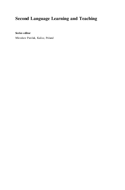 (PDF) Challenges of Second and Foreign Language Education in a ...