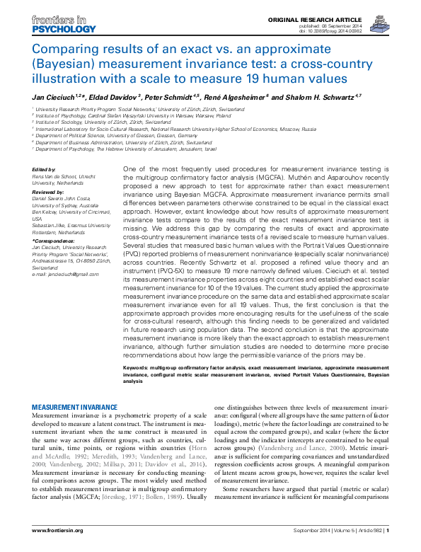 (PDF) Comparing results of an exact vs. an approximate (Bayesian ...