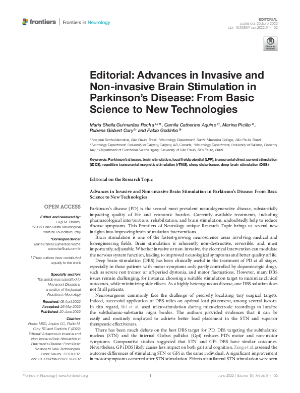 (PDF) Editorial: Advances in Invasive and Non-invasive Brain ...
