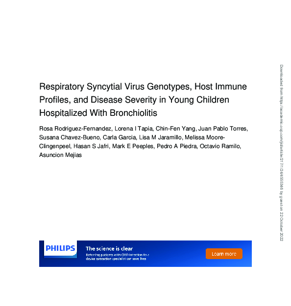 (PDF) Respiratory Syncytial Virus Genotypes, Host Immune Profiles and ...
