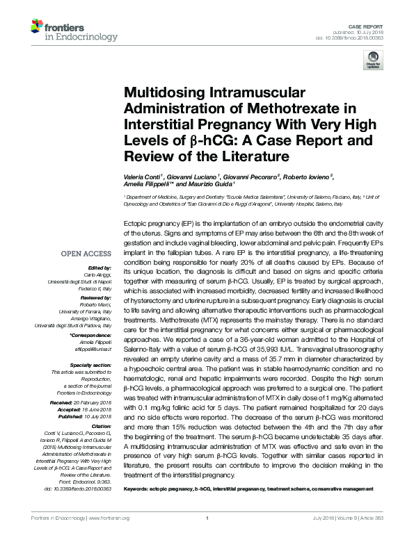 (PDF) Multidosing Intramuscular Administration of Methotrexate in ...