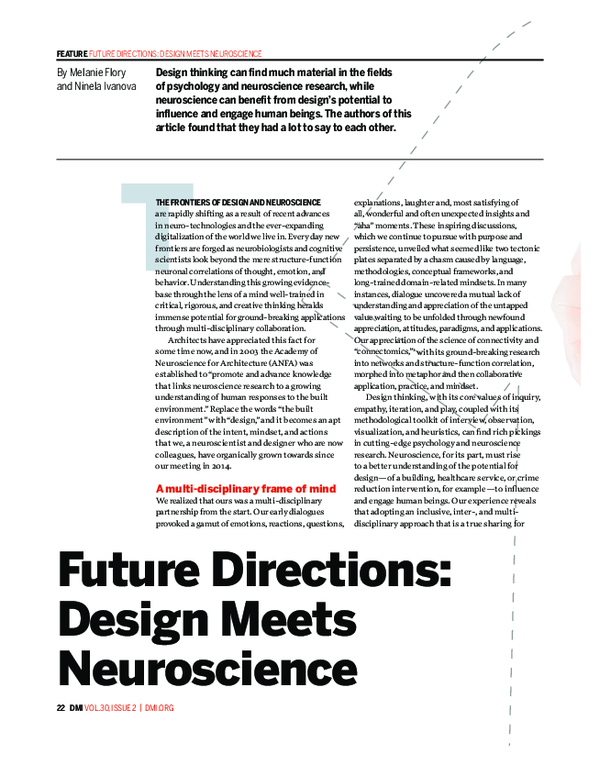 (PDF) Future Directions: Design Meets Neuroscience
