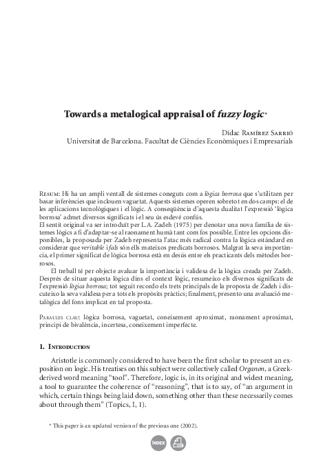 (PDF) Towards a metalogical appraisal of 