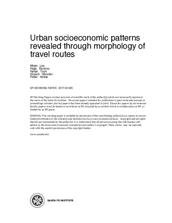 (PDF) Urban socioeconomic patterns revealed through morphology of ...
