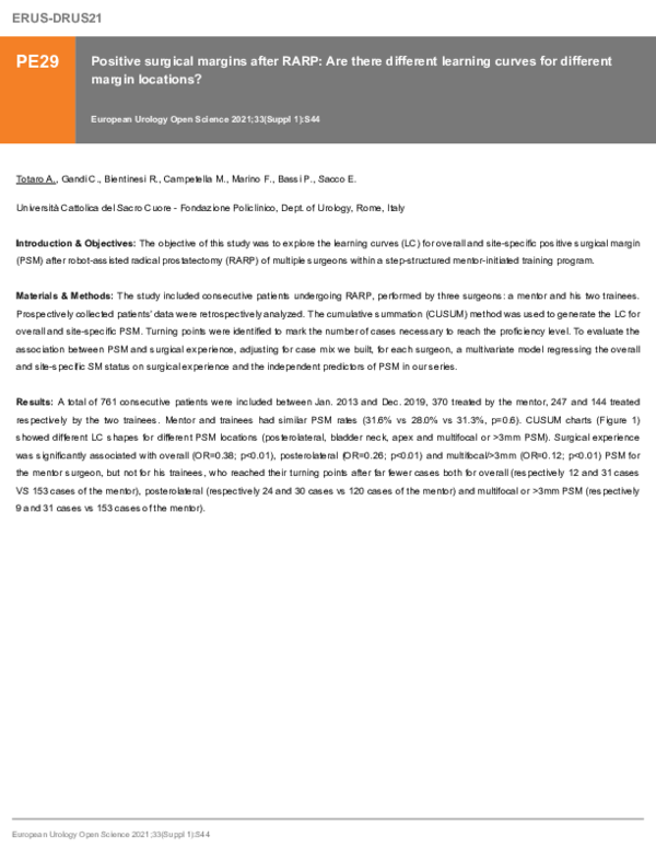 (PDF) Positive surgical margins after RARP: Are there different ...
