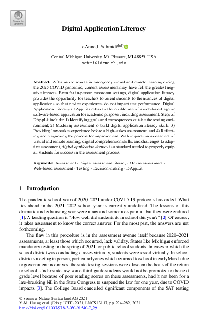 (PDF) Digital Application Literacy
