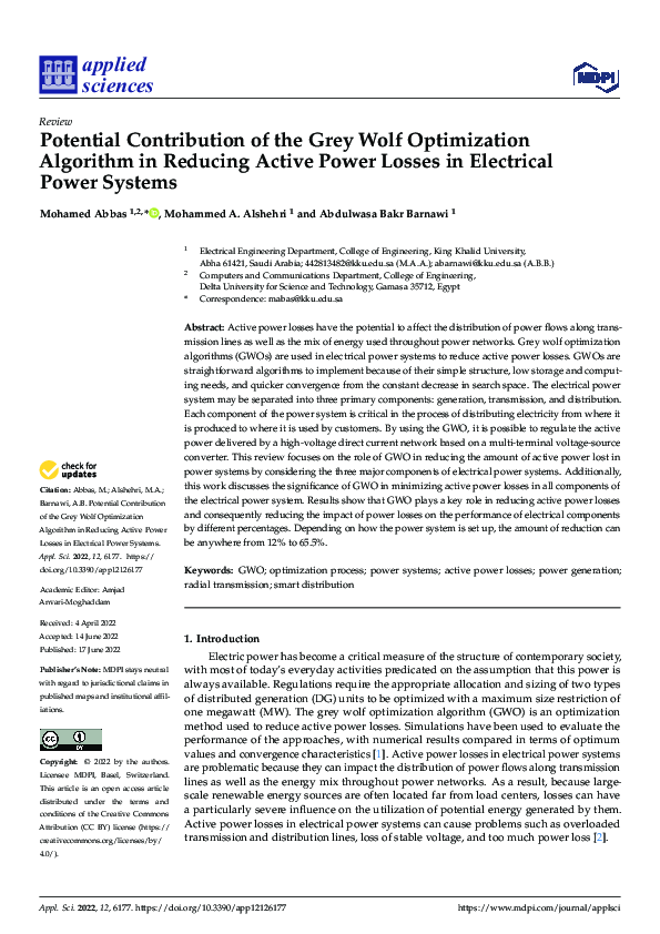 (PDF) Potential Contribution of the Grey Wolf Optimization Algorithm in ...