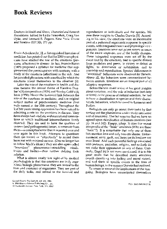  pdf emotions in health and illness theoretical and research foundations