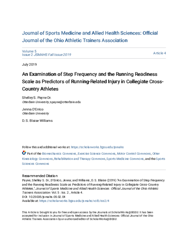 (PDF) Bone Functionality and Collegiate Cross Country Athletes