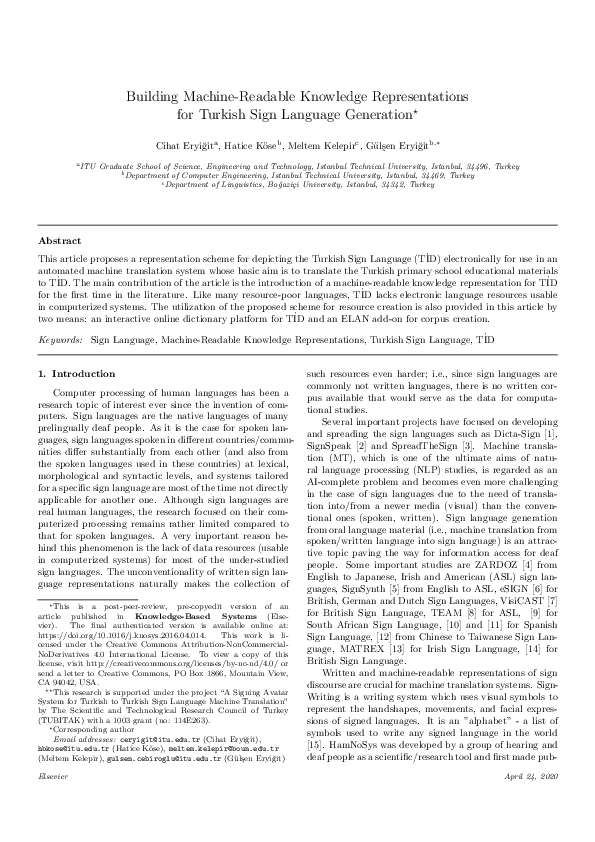 (PDF) Building machine-readable knowledge representations for Turkish ...