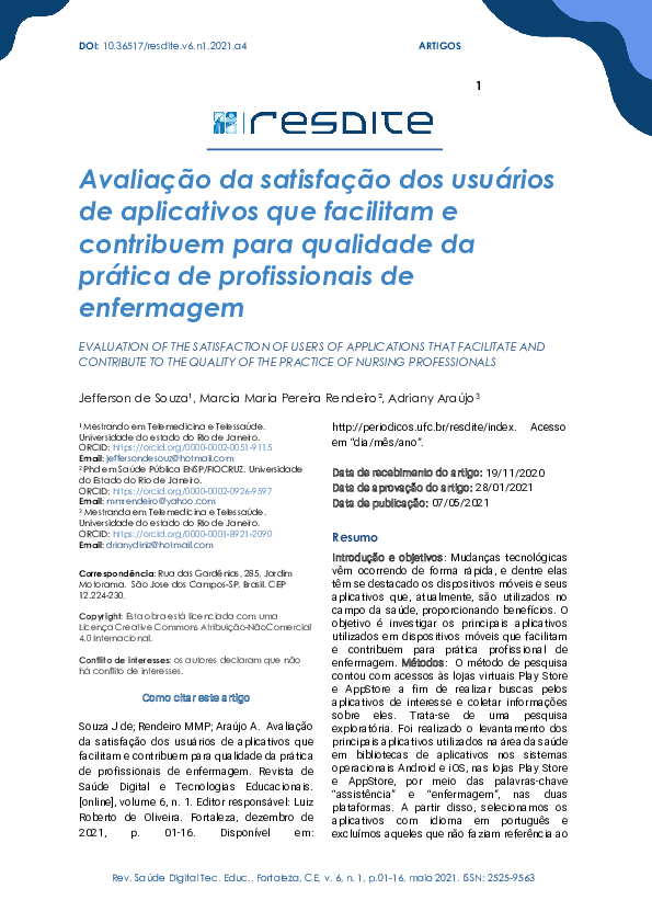 (PDF) Avaliação da satisfação dos usuários de aplicativos que facilitam ...