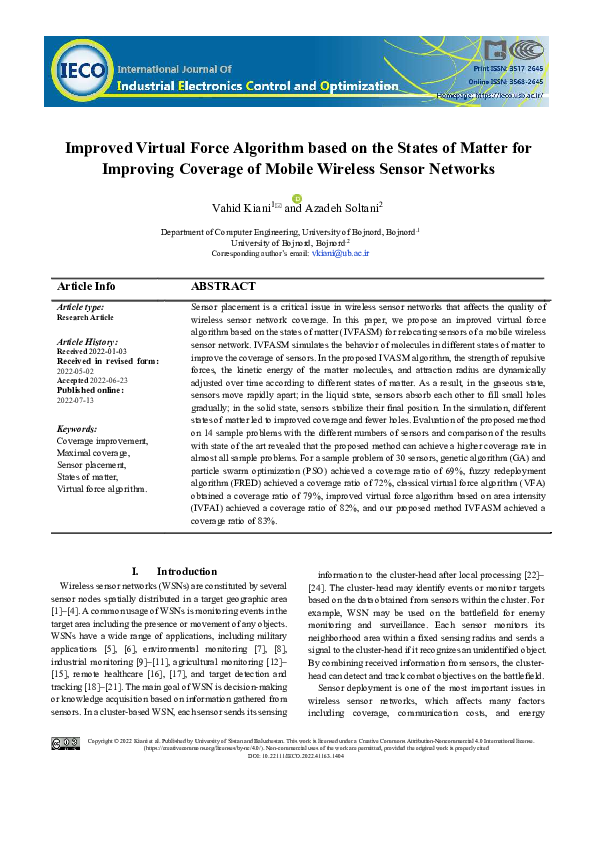 (PDF) Improved Virtual Force Algorithm based on the States of Matter ...