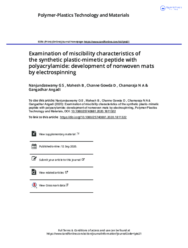 (PDF) Examination of miscibility characteristics of the synthetic ...
