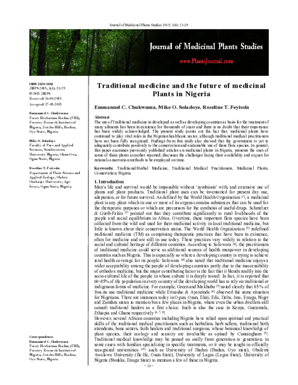 pdf-traditional-medicine-and-the-future-of-medicinal-plants-in