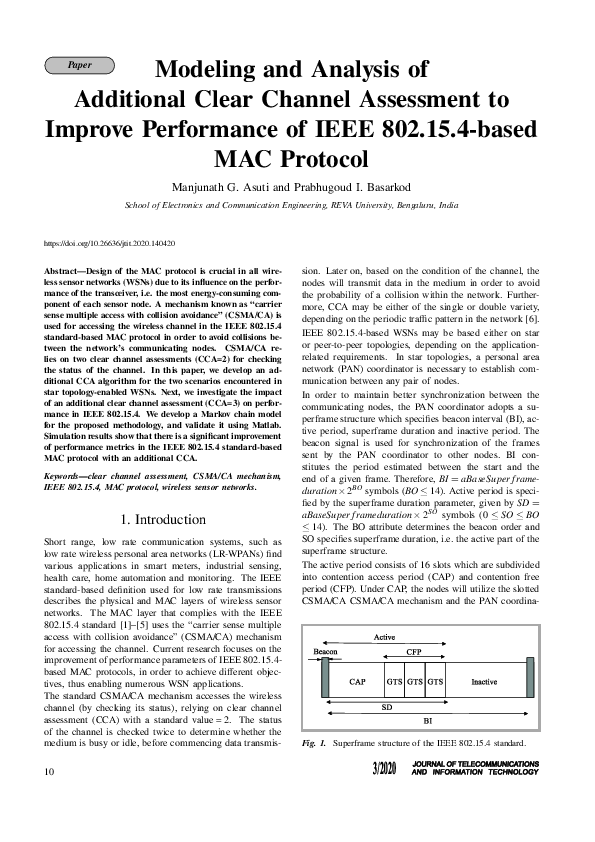 (PDF) Modeling and Analysis of Additional Clear Channel Assessment to ...