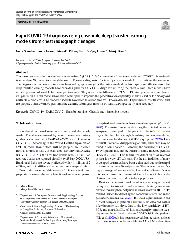 (PDF) Rapid COVID-19 diagnosis using ensemble deep transfer learning ...