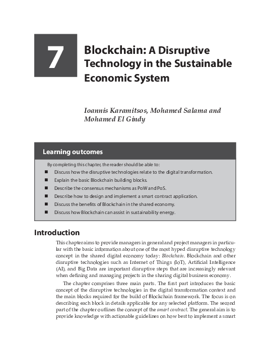 (PDF) Blockchain, A Disruptive Technology in the Sustainable Economic ...