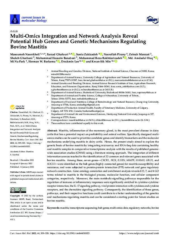 (PDF) Multi-Omics Integration and Network Analysis Reveal Potential Hub ...