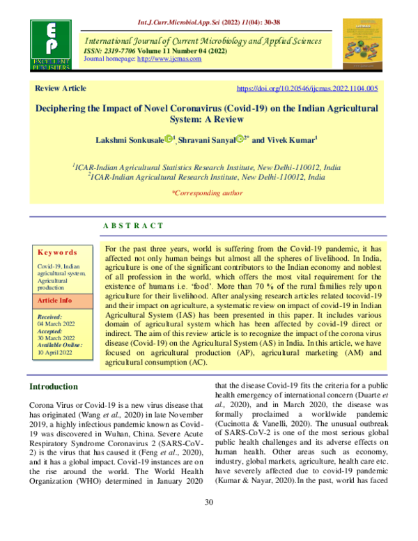 (PDF) Deciphering the Impact of Novel Coronavirus (Covid-19) on the ...