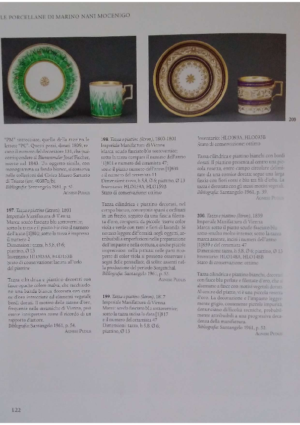 Tête-à- tête da caffè con monogramma ML della Manifattura Imperiale di porcellane di Vienna
